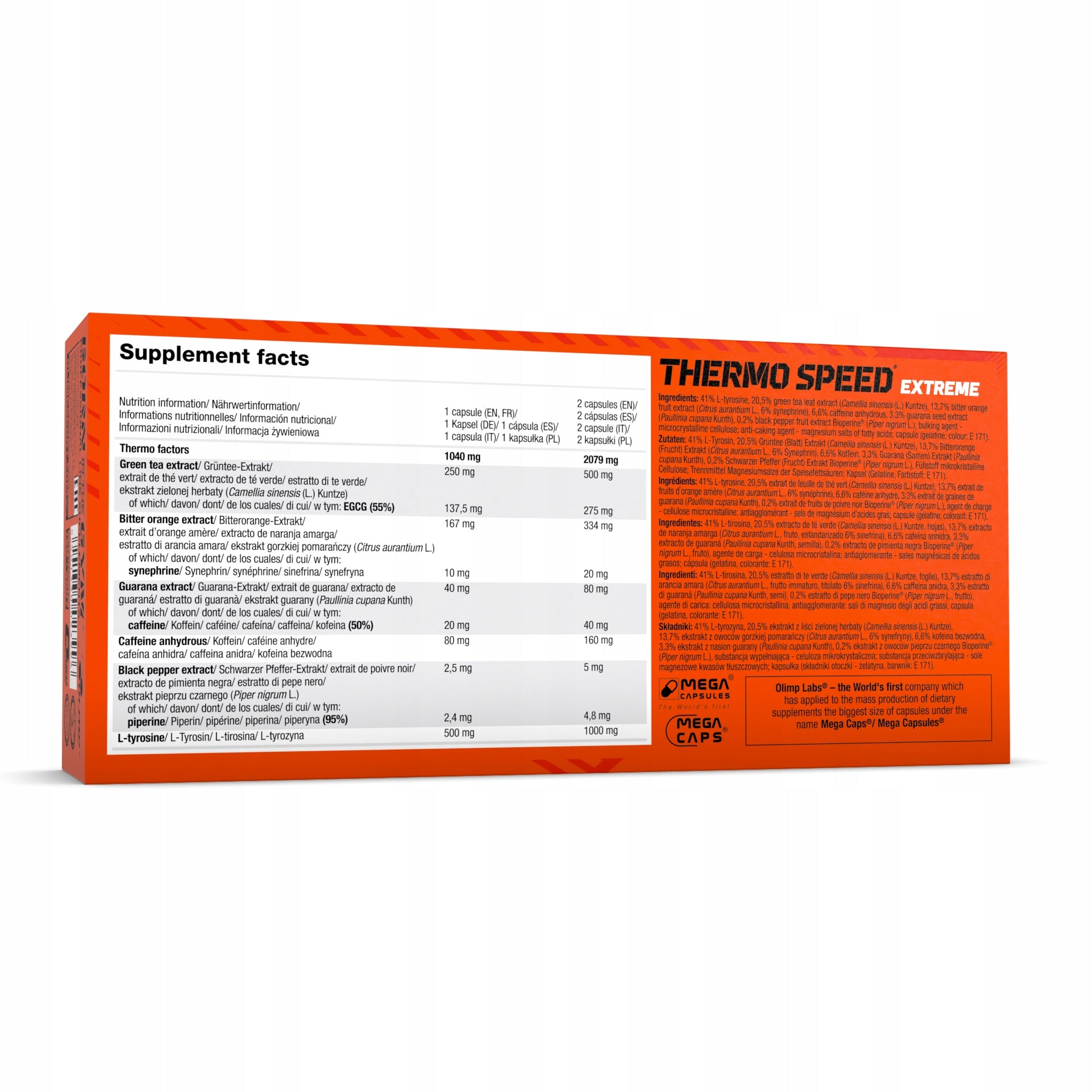 Fat Burner Olimp Thermo Speed Piperine EGCG Weight Loss Reduction 120k Manufacturer code 023996