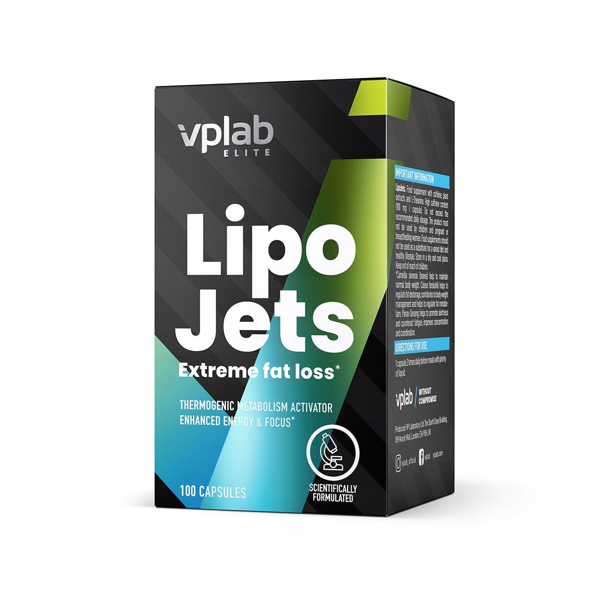 Fat Burner VPLab 100 Capsules Support Thermogenic Metabolism Expiration date at least six months from the date of purchase