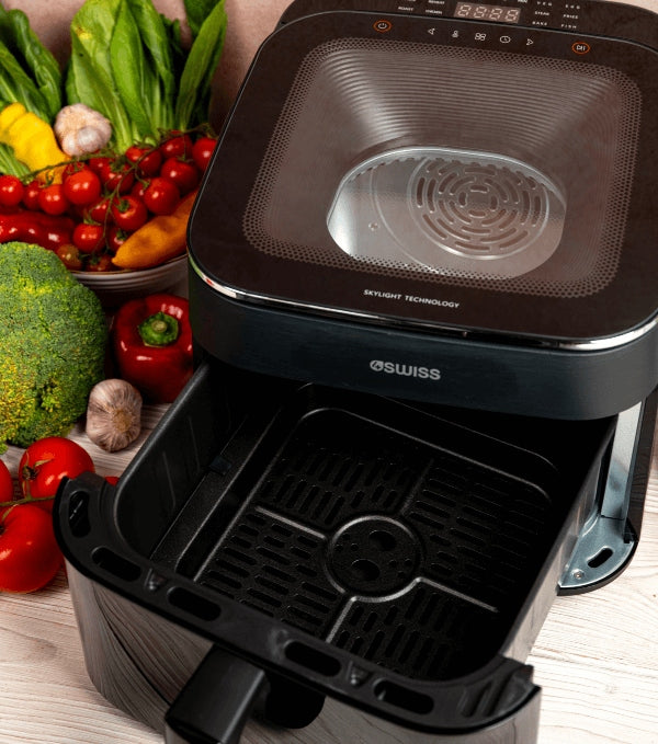 Fat Free Air Fryer 4Swiss ABB-025 1700W 6,5l Window AirFryer Dominant color black