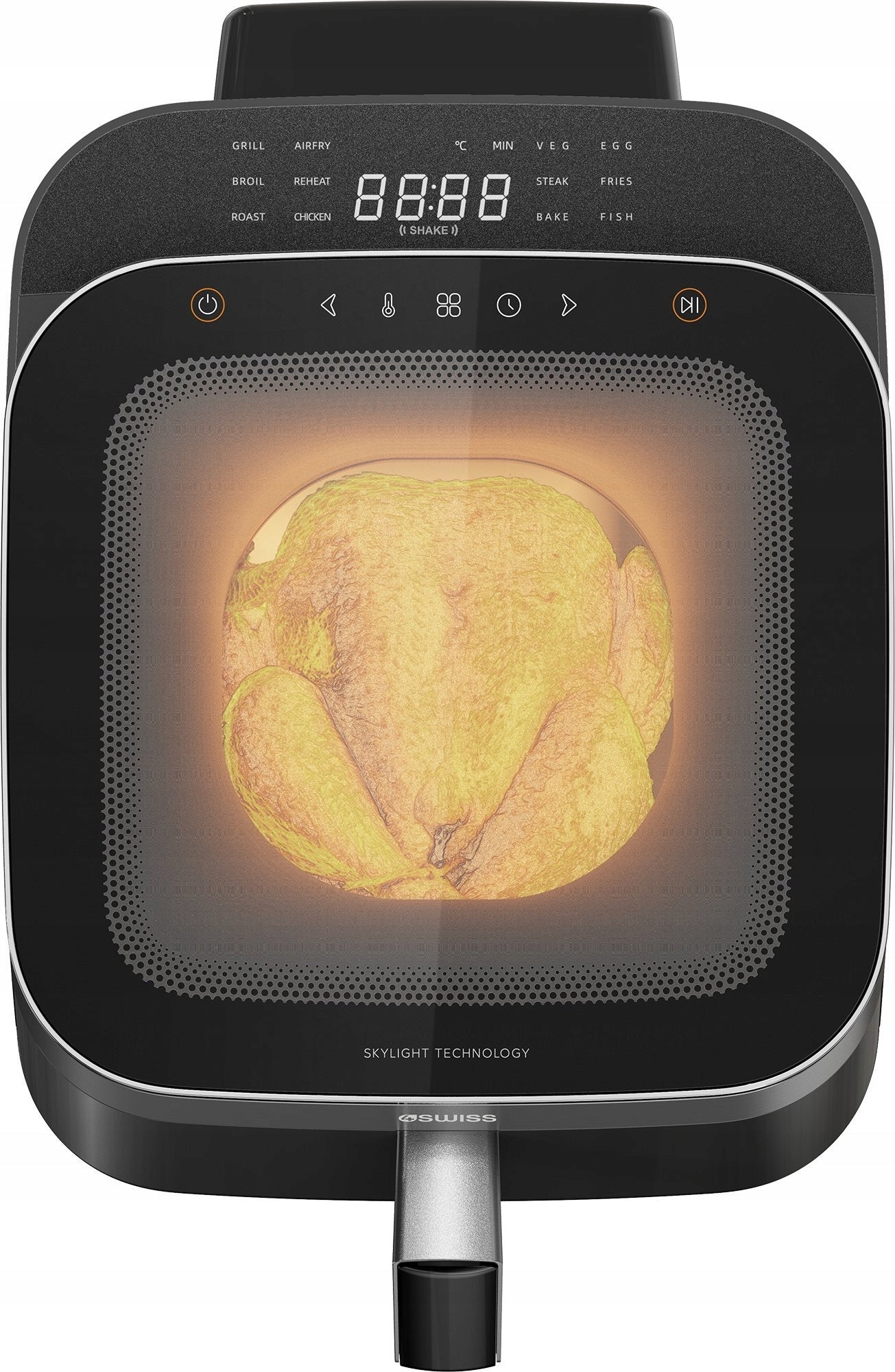 Fat Free Air Fryer 4Swiss ABB-025 1700W 6,5l Window AirFryer Model ABB-025 SkylightView