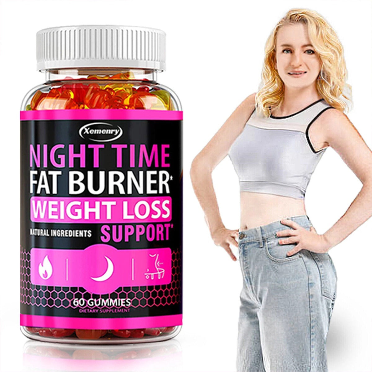 Fat burner for the night, weight loss, weight control, appetite suppressant Packaging status original