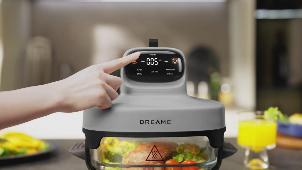 Fat-free air fryer Dreame Tasti PT60 1500W 4.5l Dominant color gray