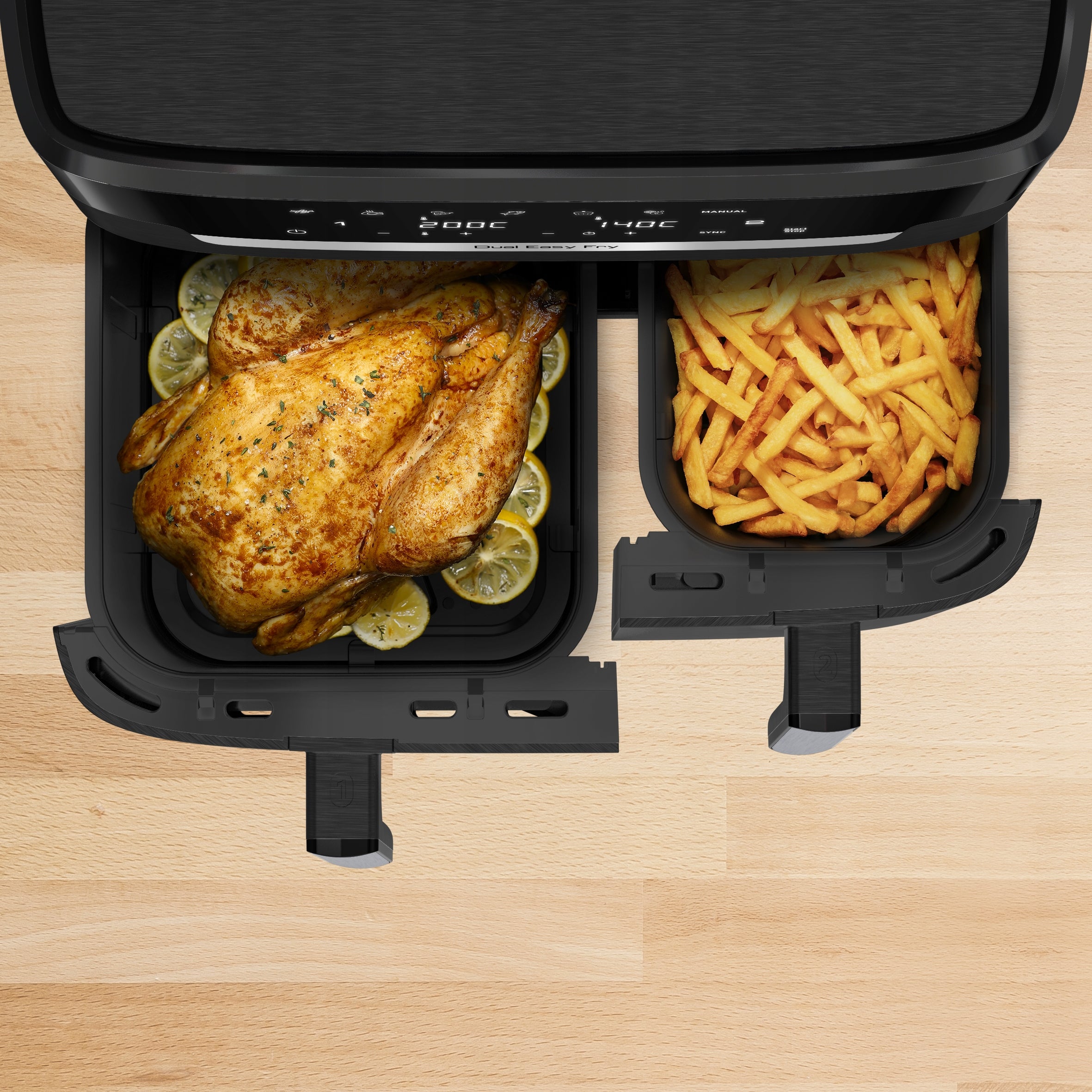 Fat-free air fryer TEFAL EY9428E XXL 11l 2700W two-chamber Air Fryer Model EY9428E