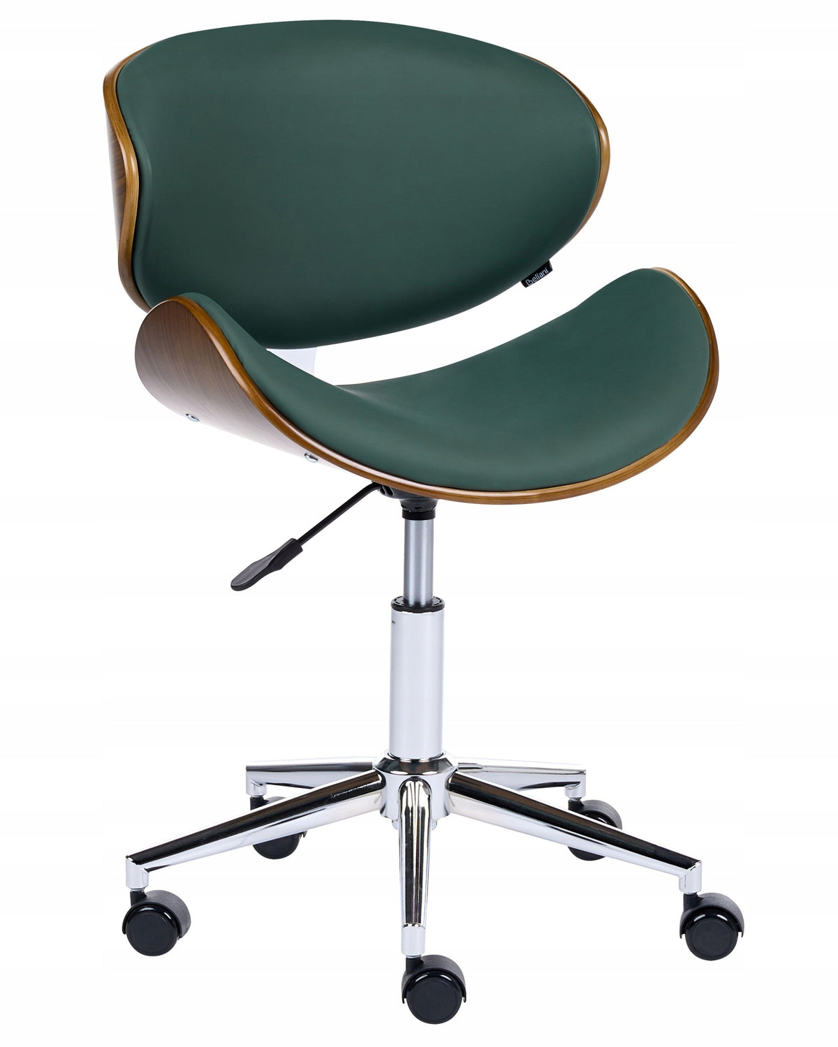 Faux Leather Swivel Office Chair Green
