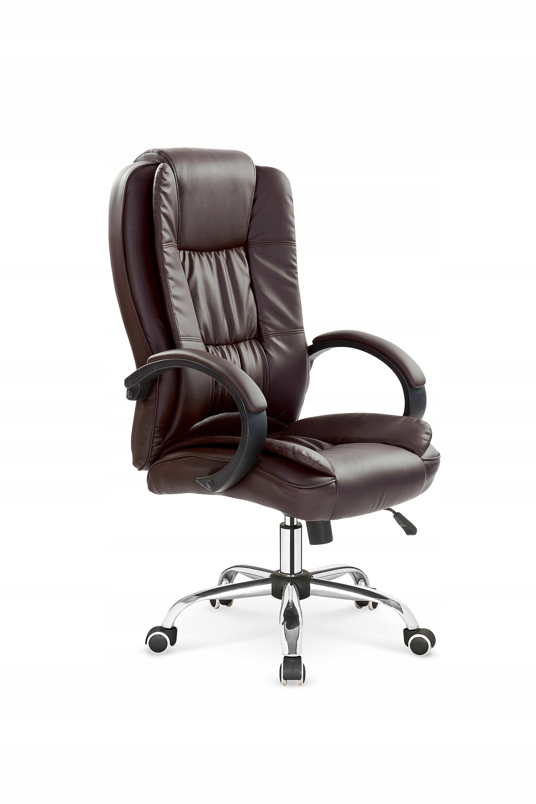Faux leather office chair dark brown with TILT MILDA mechanism