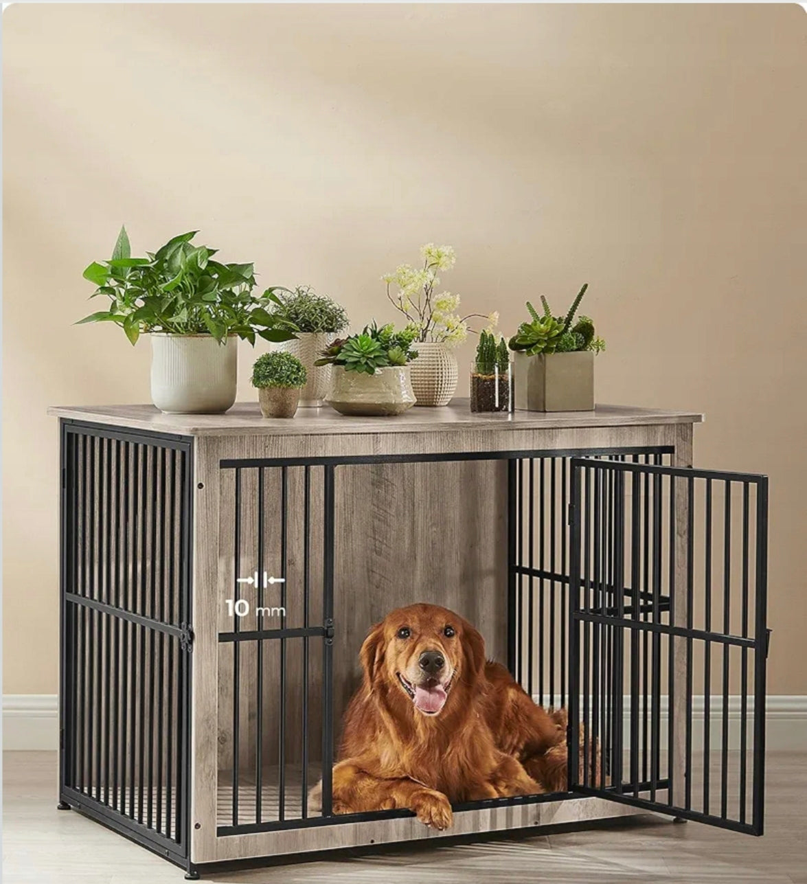 Feandrea Dog Cage, Side Table, Dog Cage, Modern Kennel Brand Feandrea by Songimcs
