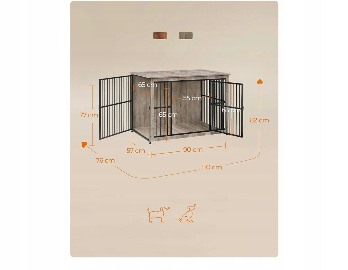 Feandrea Dog Cage, Side Table, Dog Cage, Modern Kennel Trade name KLATKA