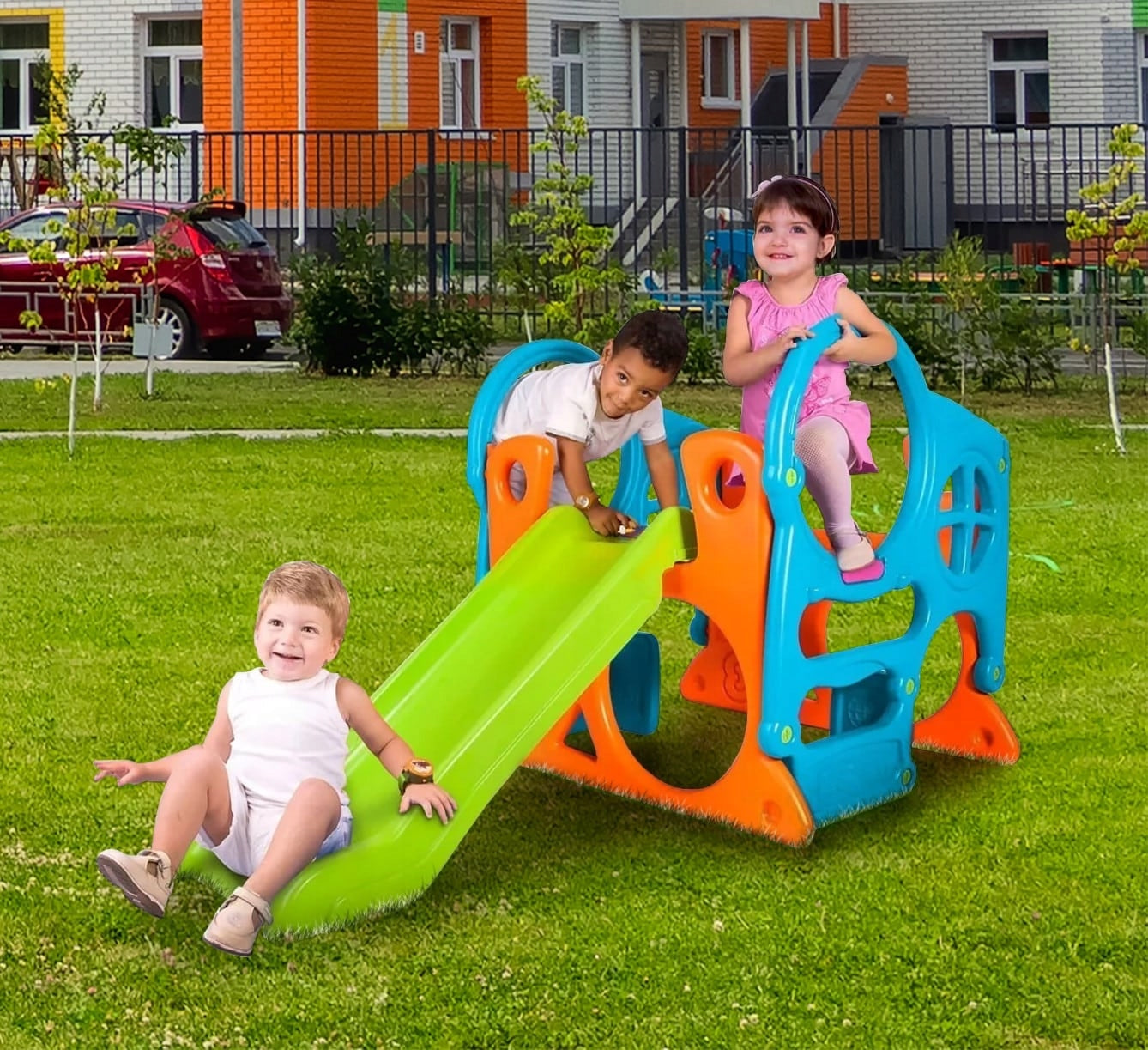 Feber Large Square Toys Activity Center with slide Packaging status original