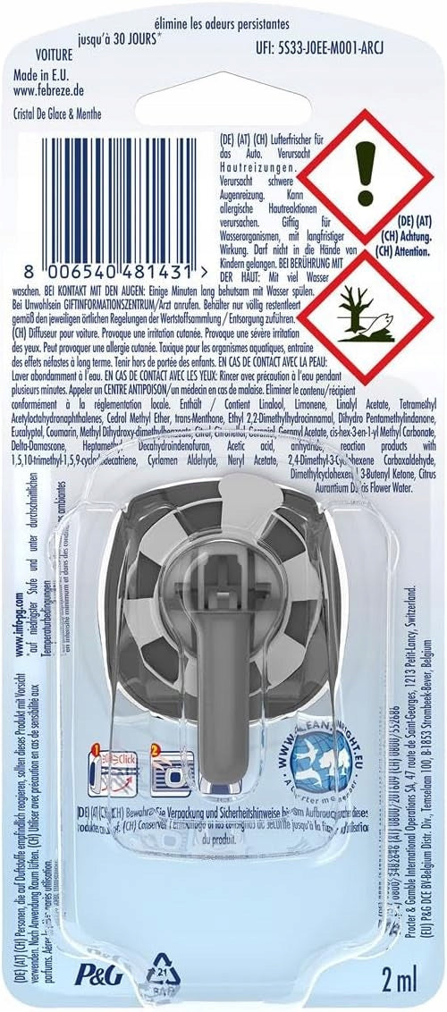 Febreze Car Air Freshener Spring Awakening 2ml 30days Packaging status original