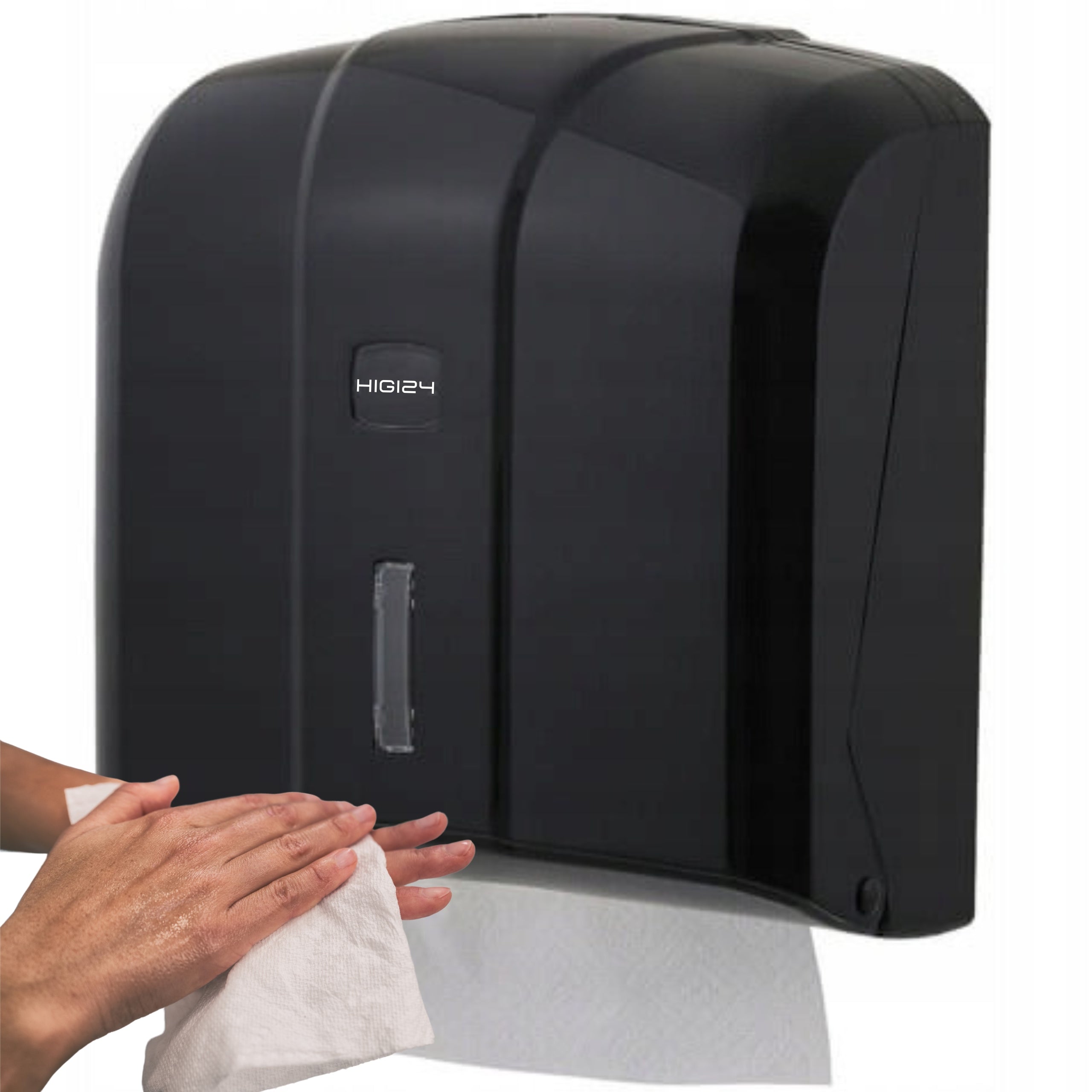 Feeder Dispenser Paper Towel Container ZZ Black Wall Mounted PZH CERTIFICATE