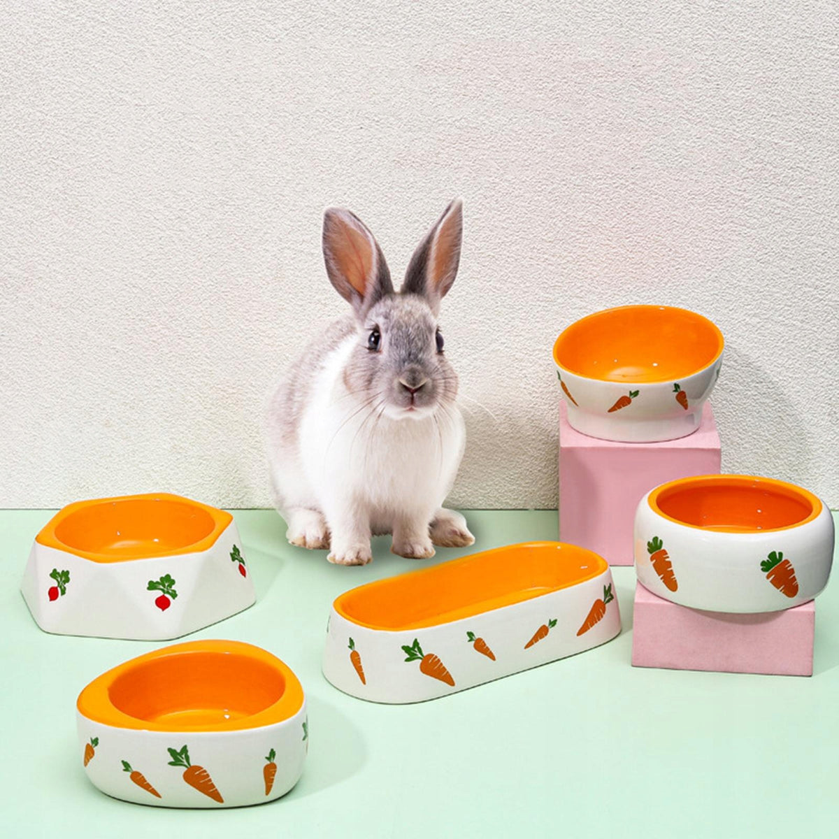 Feeding Bowl for Rabbits, Feeder, Drinking Bowl, Water 11cmx4.5cm Triangle Manufacturer code 05564053498