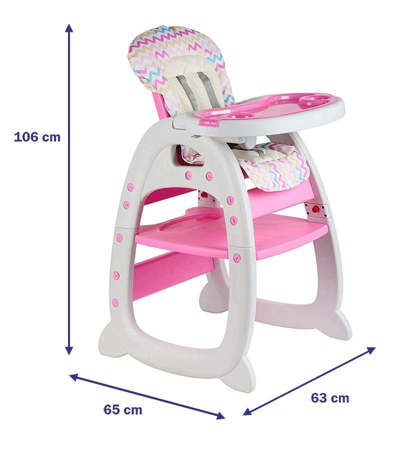 Feeding Chair 3in1 Table Baby Highchair Infants Pink Packaging status original