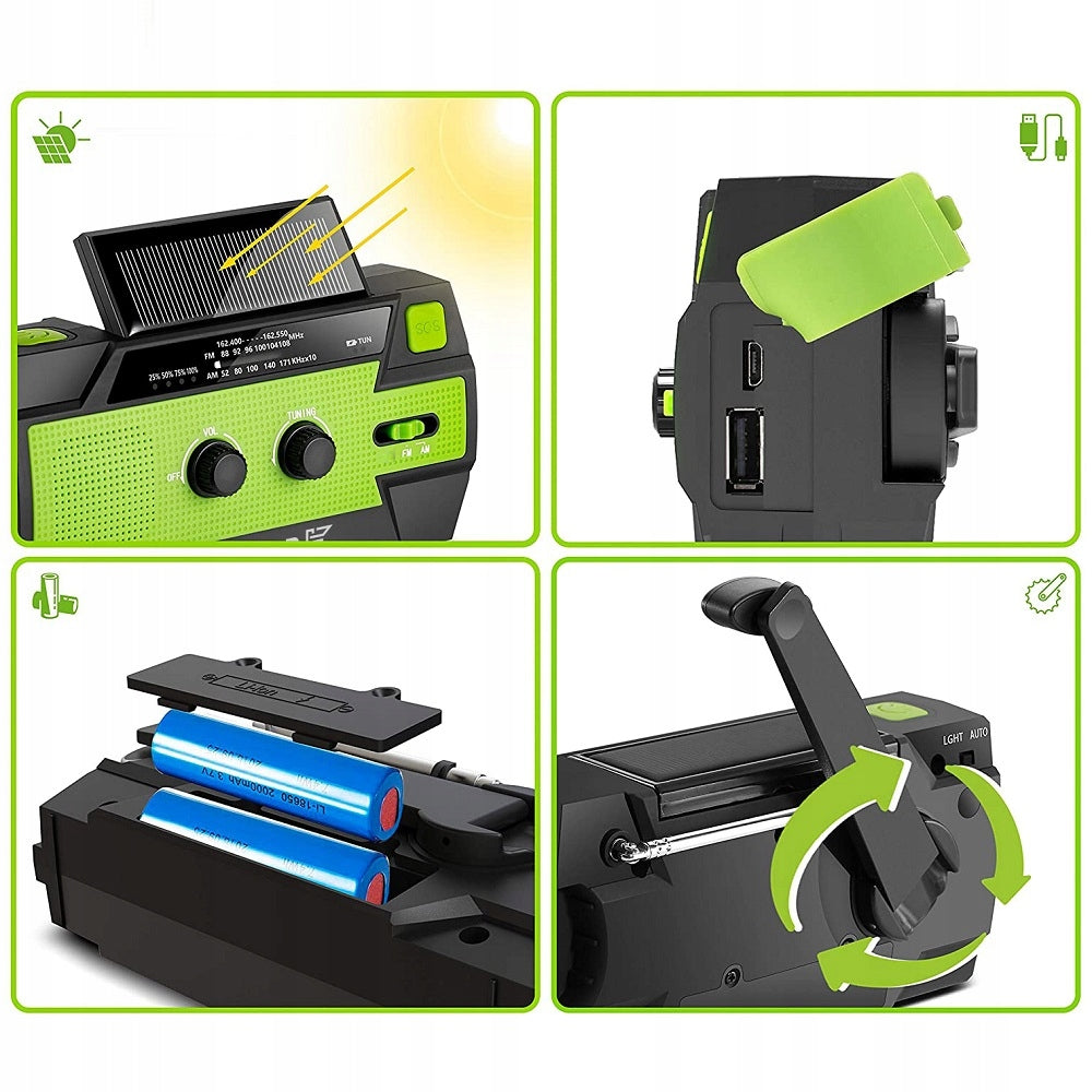Feegar FM Radio Construction Portable Emergency Network SOS 4000mAh Powerbank Brand Feegar