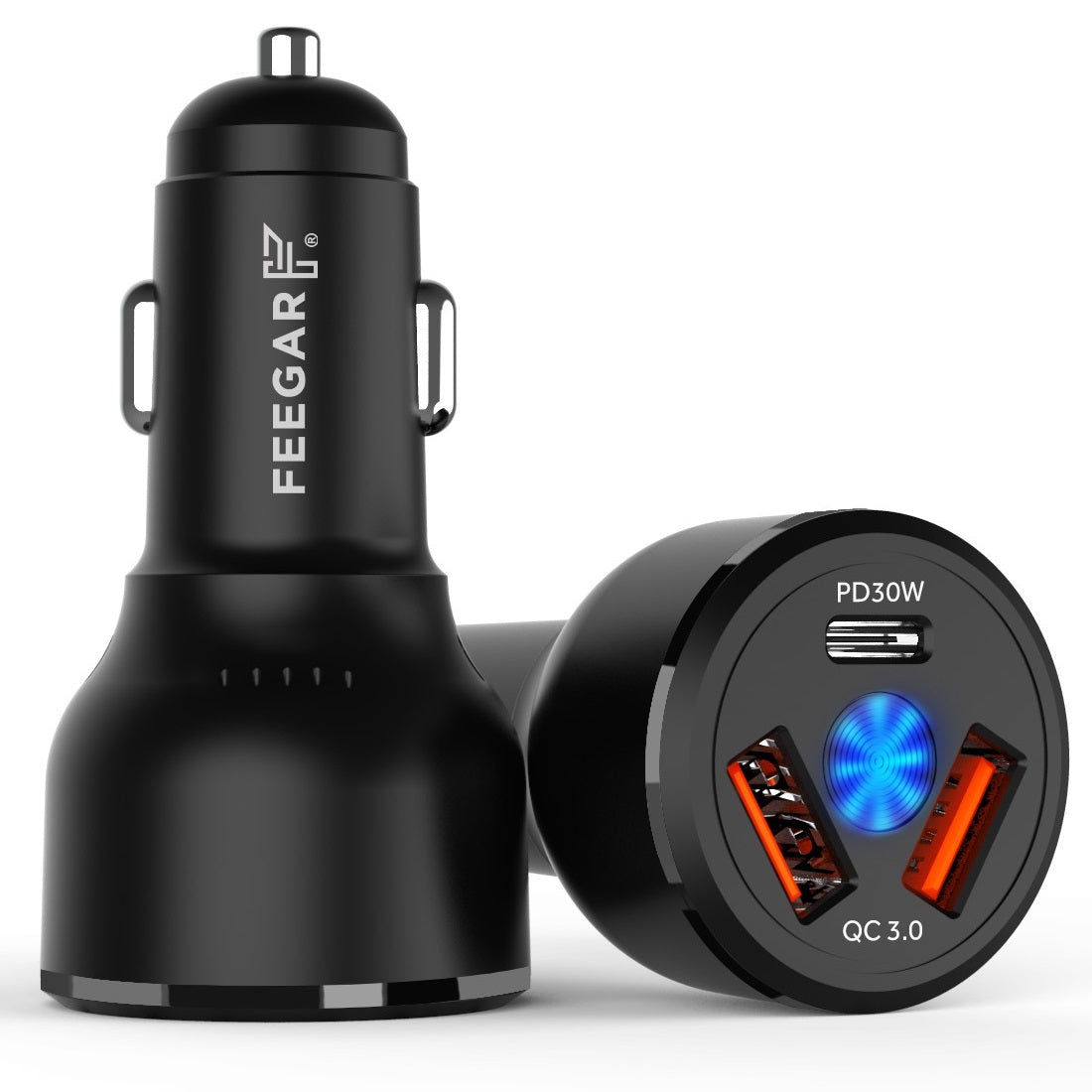 Feegar Fast USB Car Charger x3 USB-C TYPE-C PD QC 3.0 66W 9A