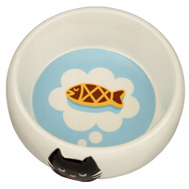 Feline Fine Ceramic Pet Bowl - White Brand Puckator