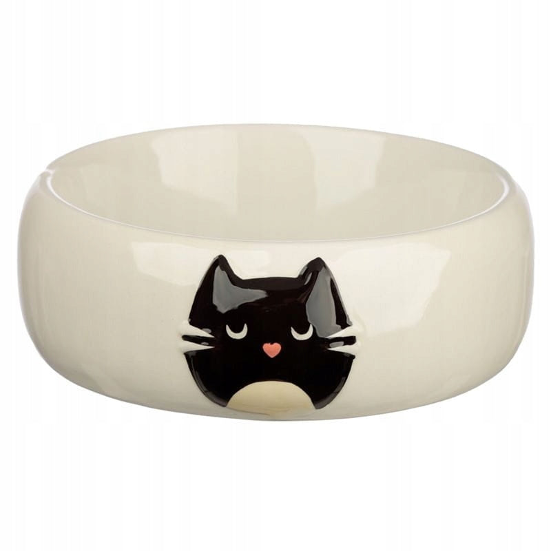 Feline Fine Ceramic Pet Bowl - White