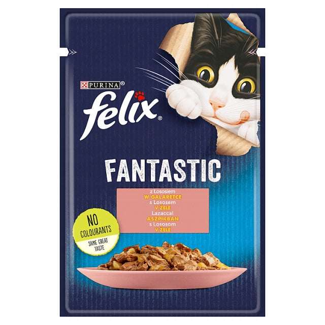 Felix Fantastic Cat Food with Salmon in Jelly 85 g