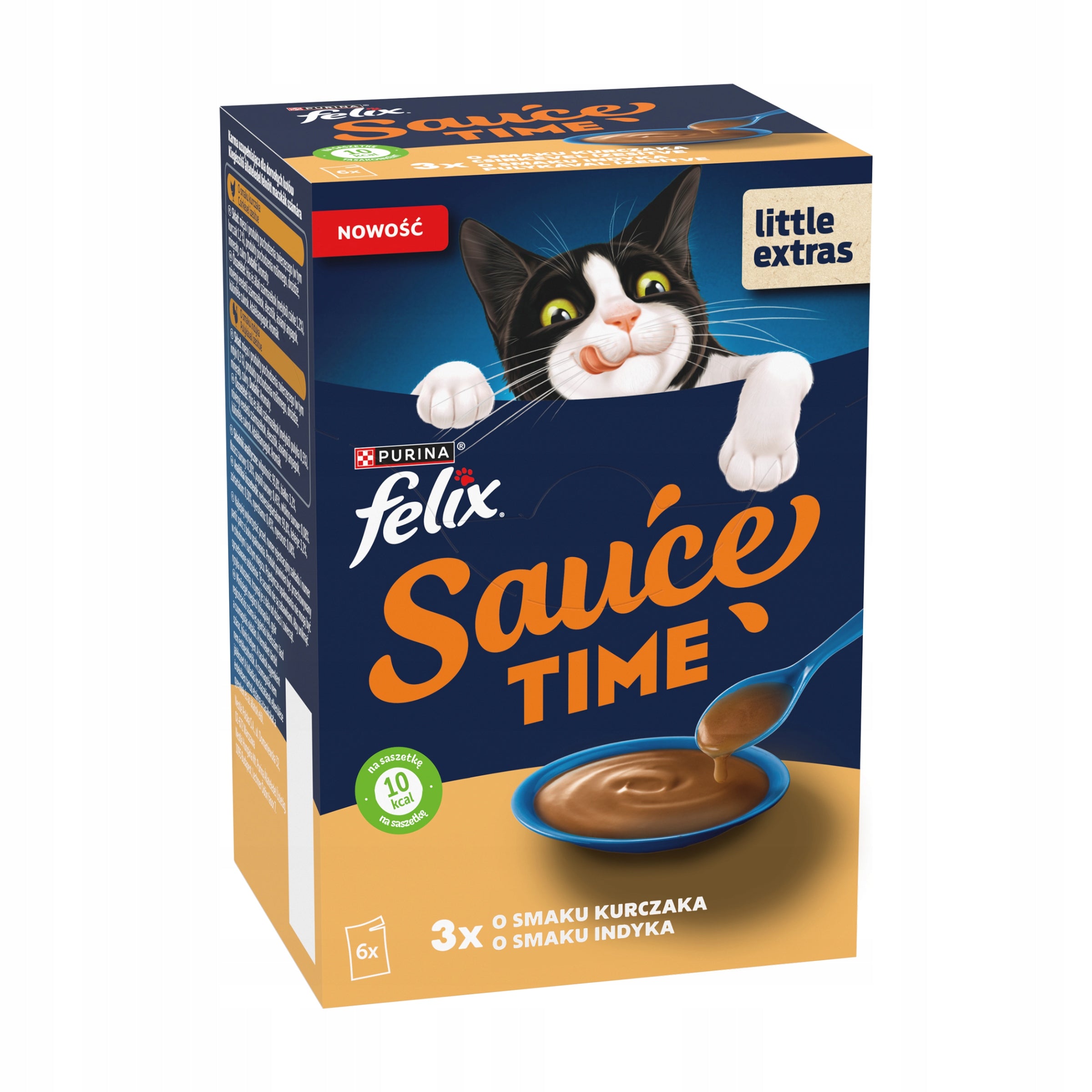 Felix Sauce Time Supplementary Food for Adult Cats 6 x 40 g Brand Felix