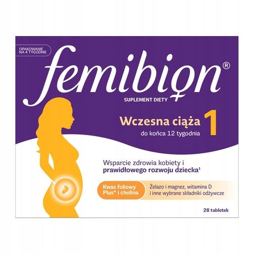 Femibion 1 Early pregnancy Folic acid Plus film-coated tablets, 28 pcs.
