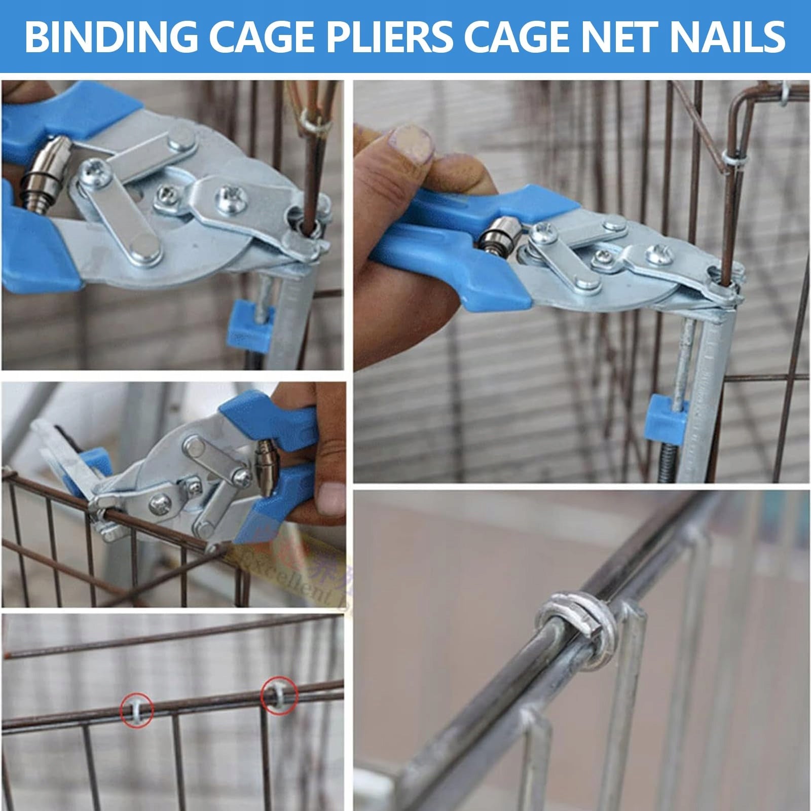 Fence Pliers With 600 Clips Stainless Steel Bulking Set Length 250 mm