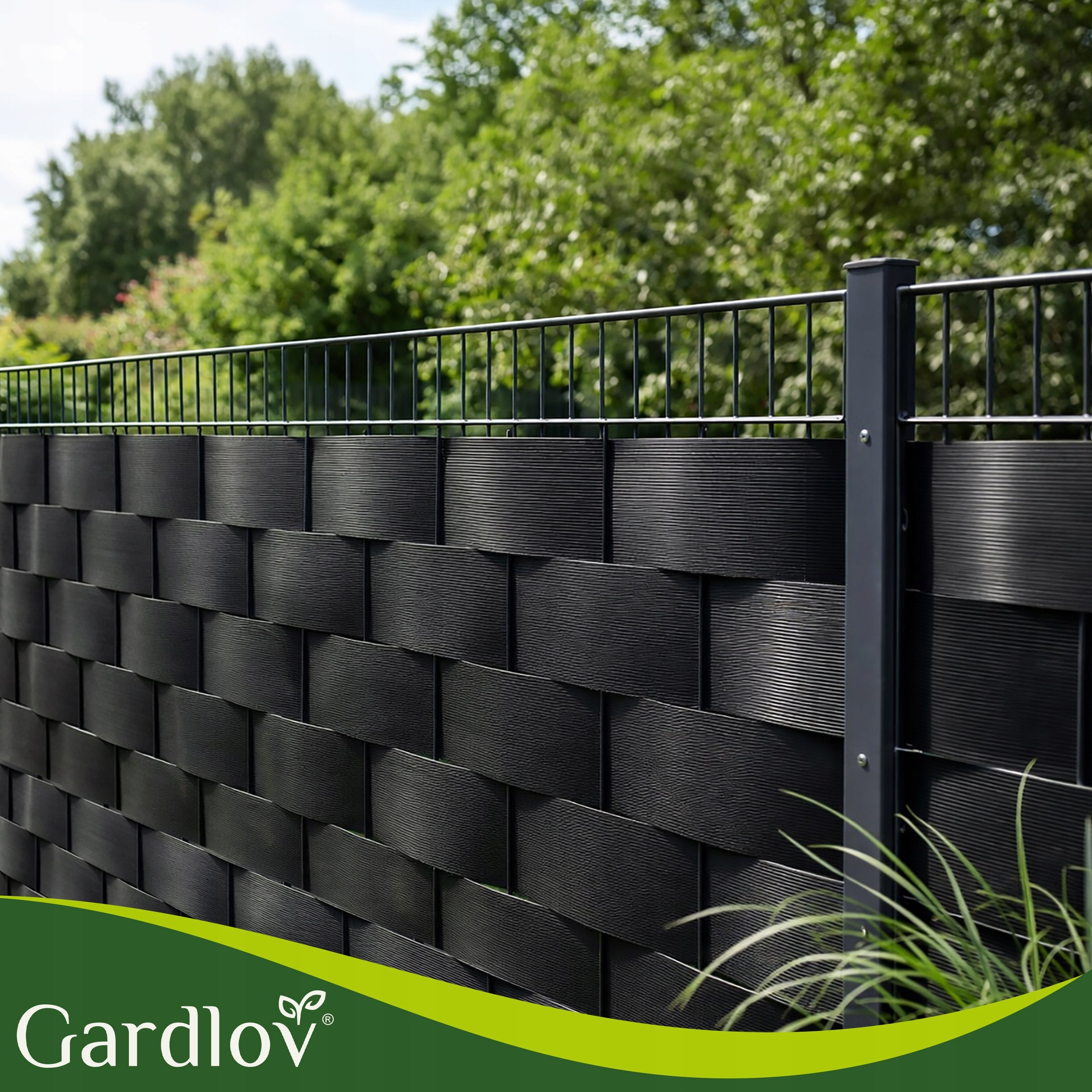 Fence Tape Fence Panel Cover Anthracite UV Fence 19x35cm Kind fencing tape