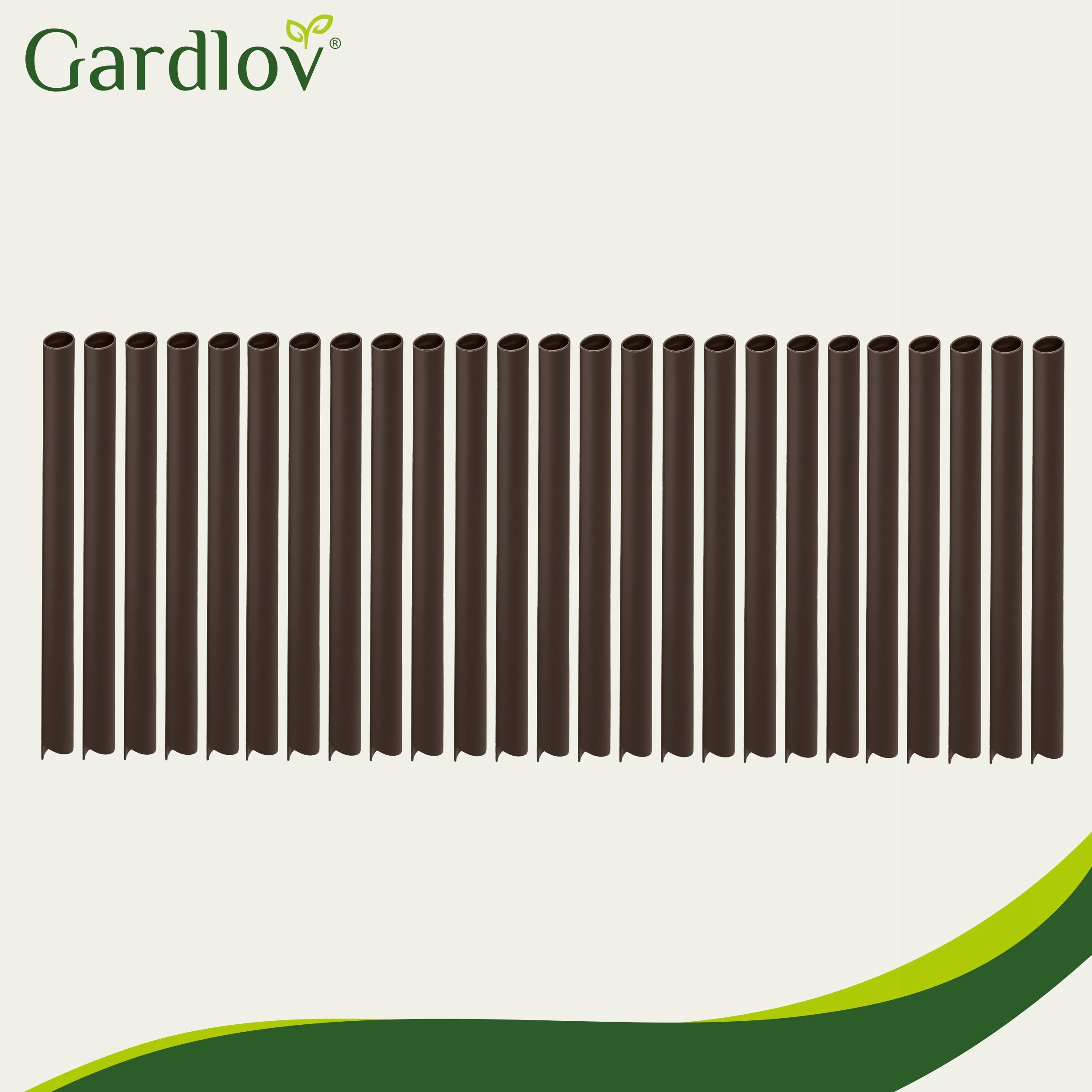 Fence Tape Panel Cover Fence Brown 19x35cm 25 Clips Manufacturer Gardlov
