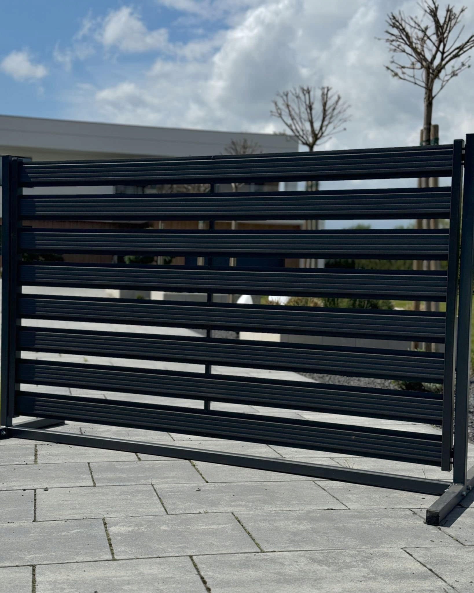 Fence bars metal steel 11x80 cm Color mats on both sides Element width 11 cm