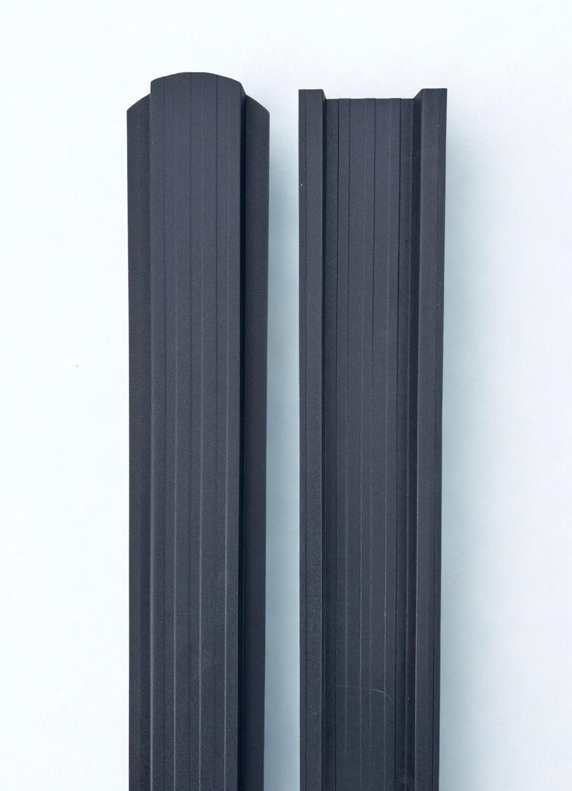 Fence bars metal steel 11x80 cm Color mats on both sides