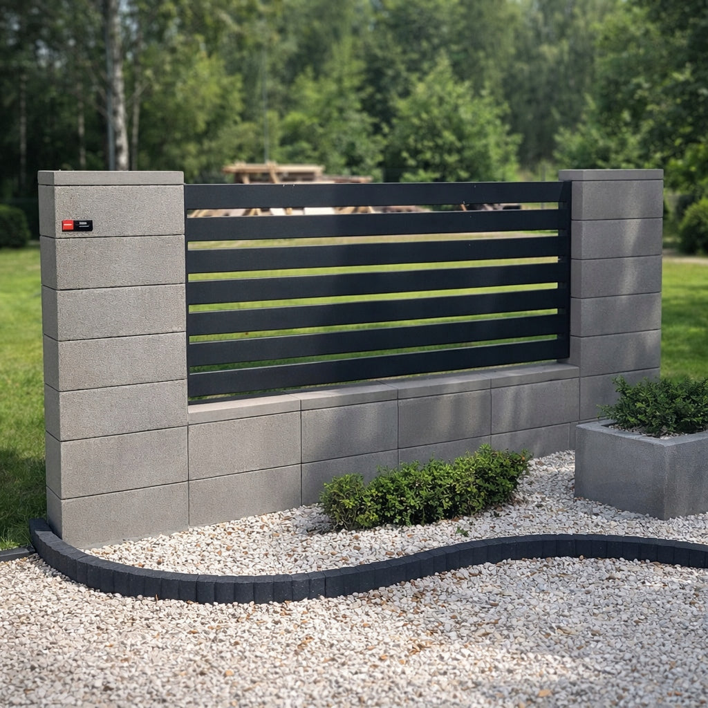 Fence blocks 50x20x20 PRO+ GREY Hollow Fence Wall Post Brand Sabko