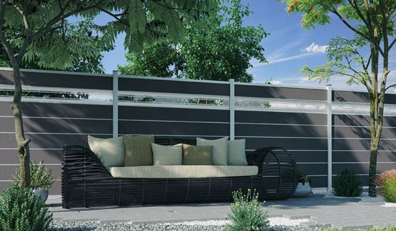 Fence span Composite panel wpc assembly Length 1.8 m