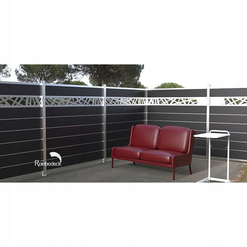 Fence span Composite panel wpc assembly