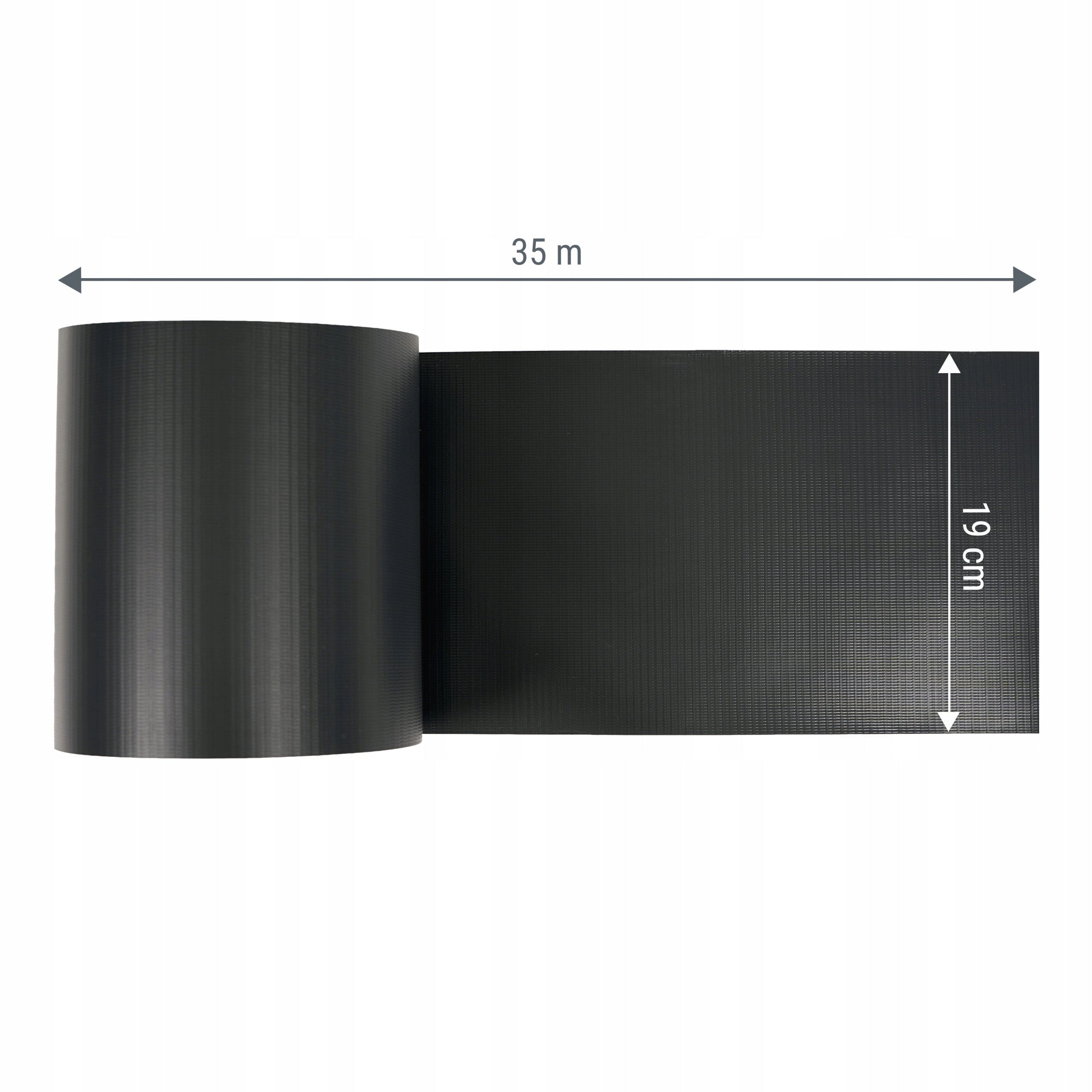 Fence tape 19x35 cover anthracite for panel fence + 20x Clip Packaging status original