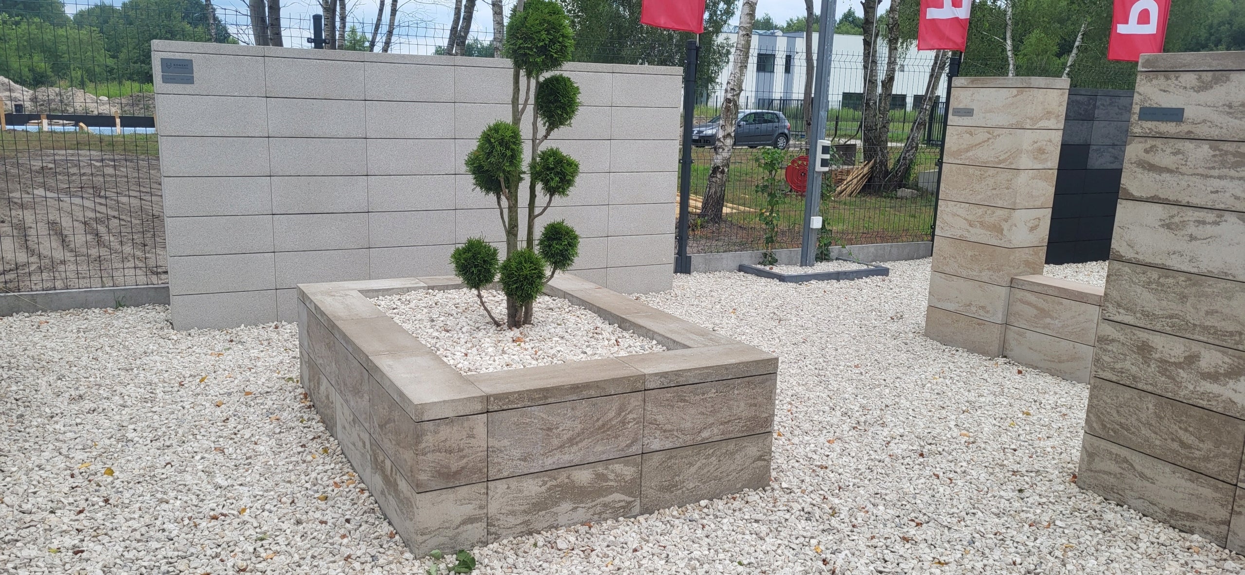 Fence void KONEKT KAFFE 50x20x20 Dominant material Concrete