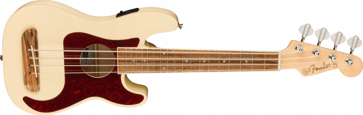 Elektrinė, akustinė, bosinė ukulelė Fender Fullerton Precision Olympic White