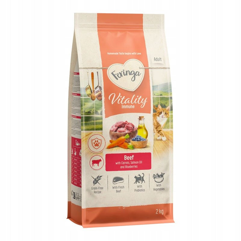 Feringa Vitality Beef Dry Cat Food 2kg Original