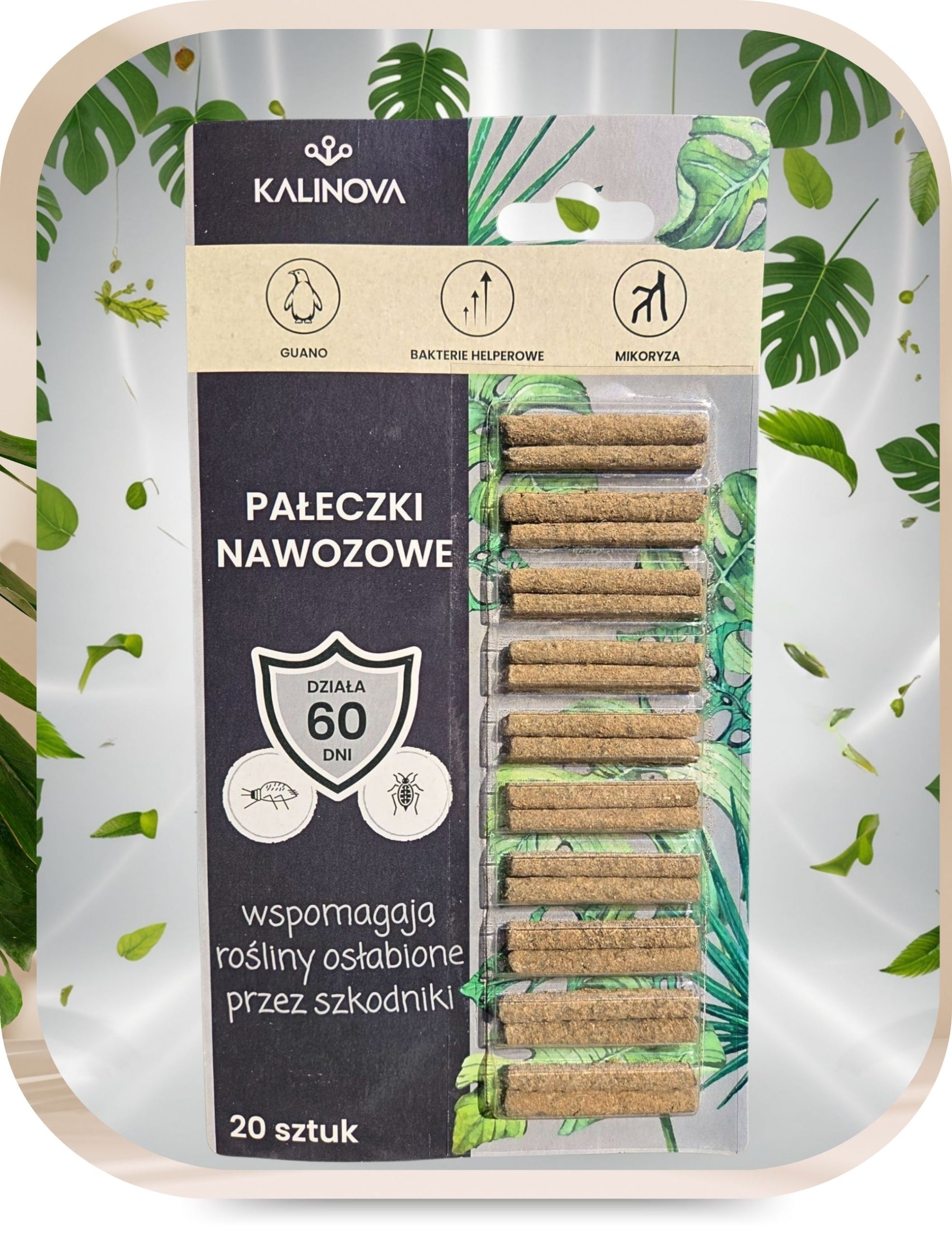Fertilizer Sticks for Natural Pests 60 Days of Protection 20pcs. Manufacturer code Owadobójcze na ziemiórki wełnowce tarczniki