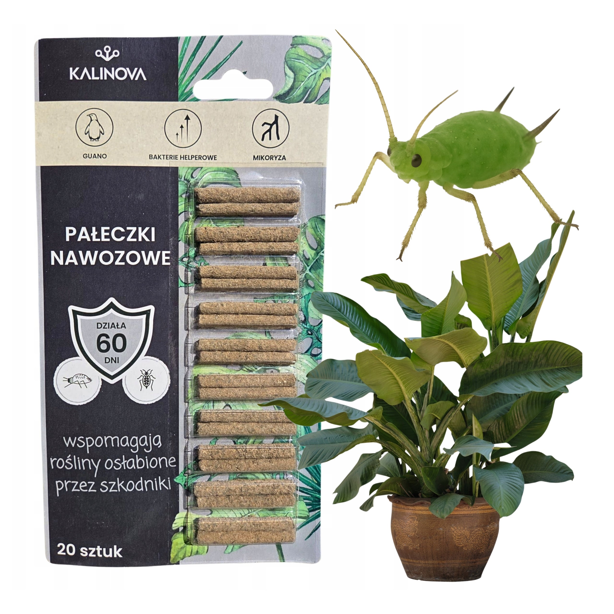 Fertilizer Sticks for Natural Pests 60 Days of Protection 20pcs.