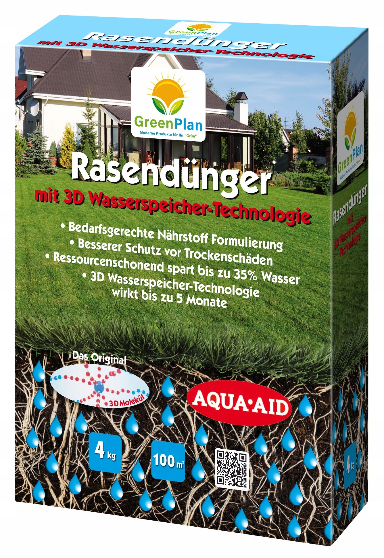 Fertilizer for GRASS and lawn SAVE WATER against drying 4 kg Manufacturer code 1108