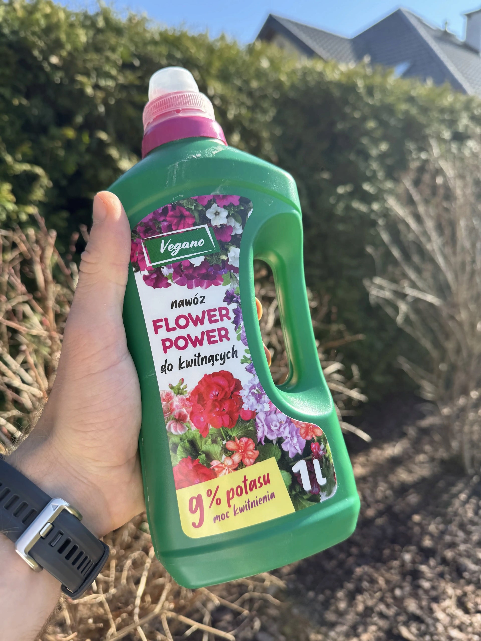 Fertilizer for plants flowering hydrangea roses Flower Power VEGANO 1000 ml Packaging status original