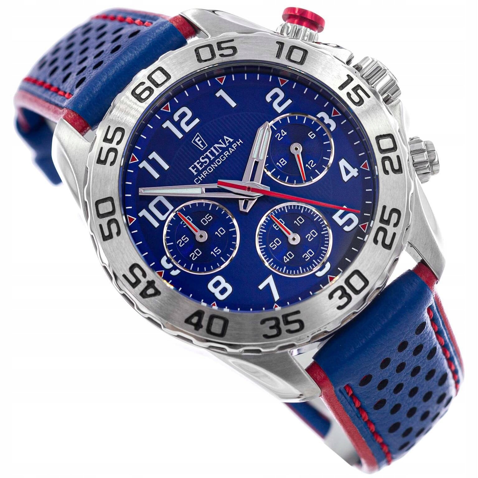 Festina leather childrens watch wristwatch blue Junior UF20458/2 Brand Festina