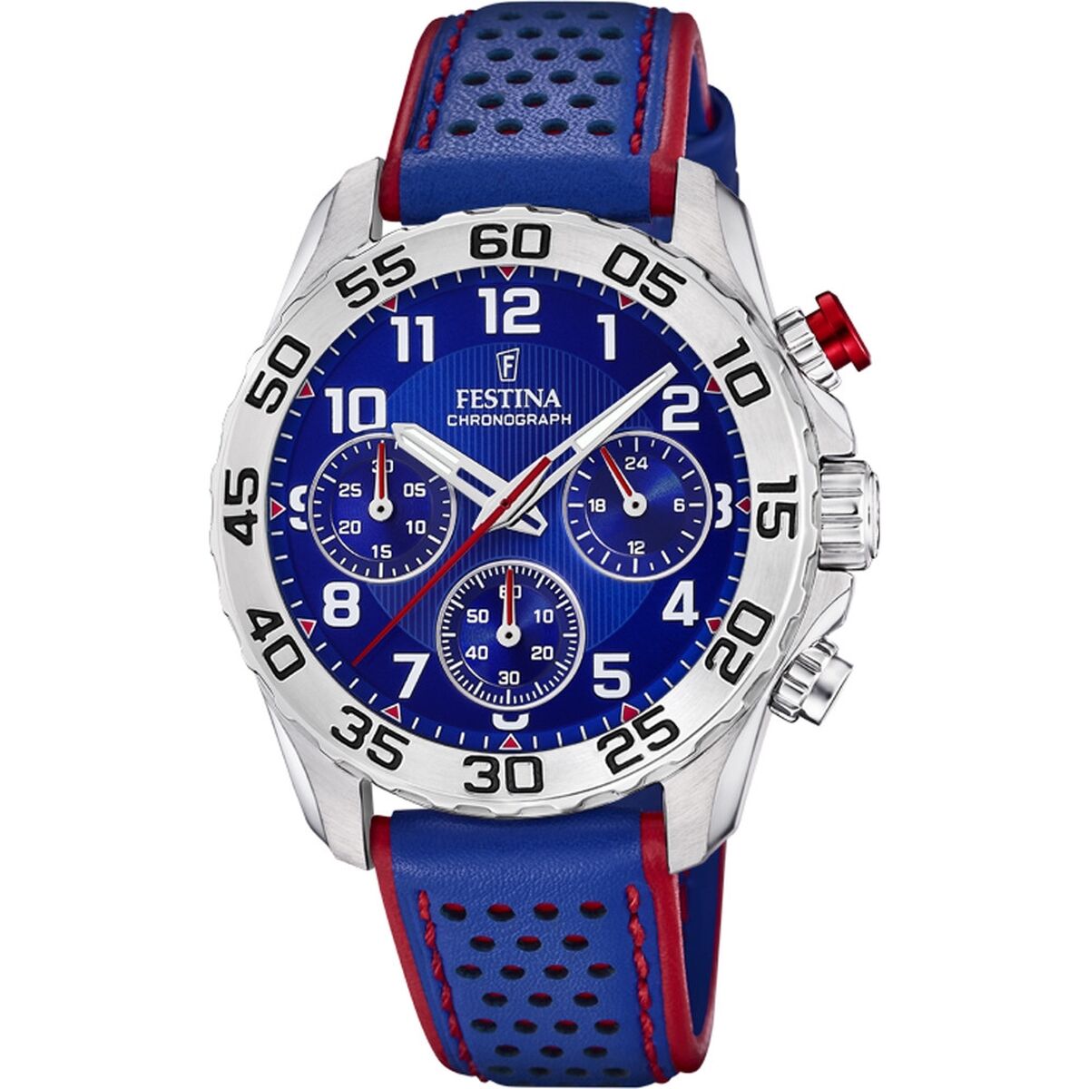 Festina leather childrens watch wristwatch blue Junior UF20458/2