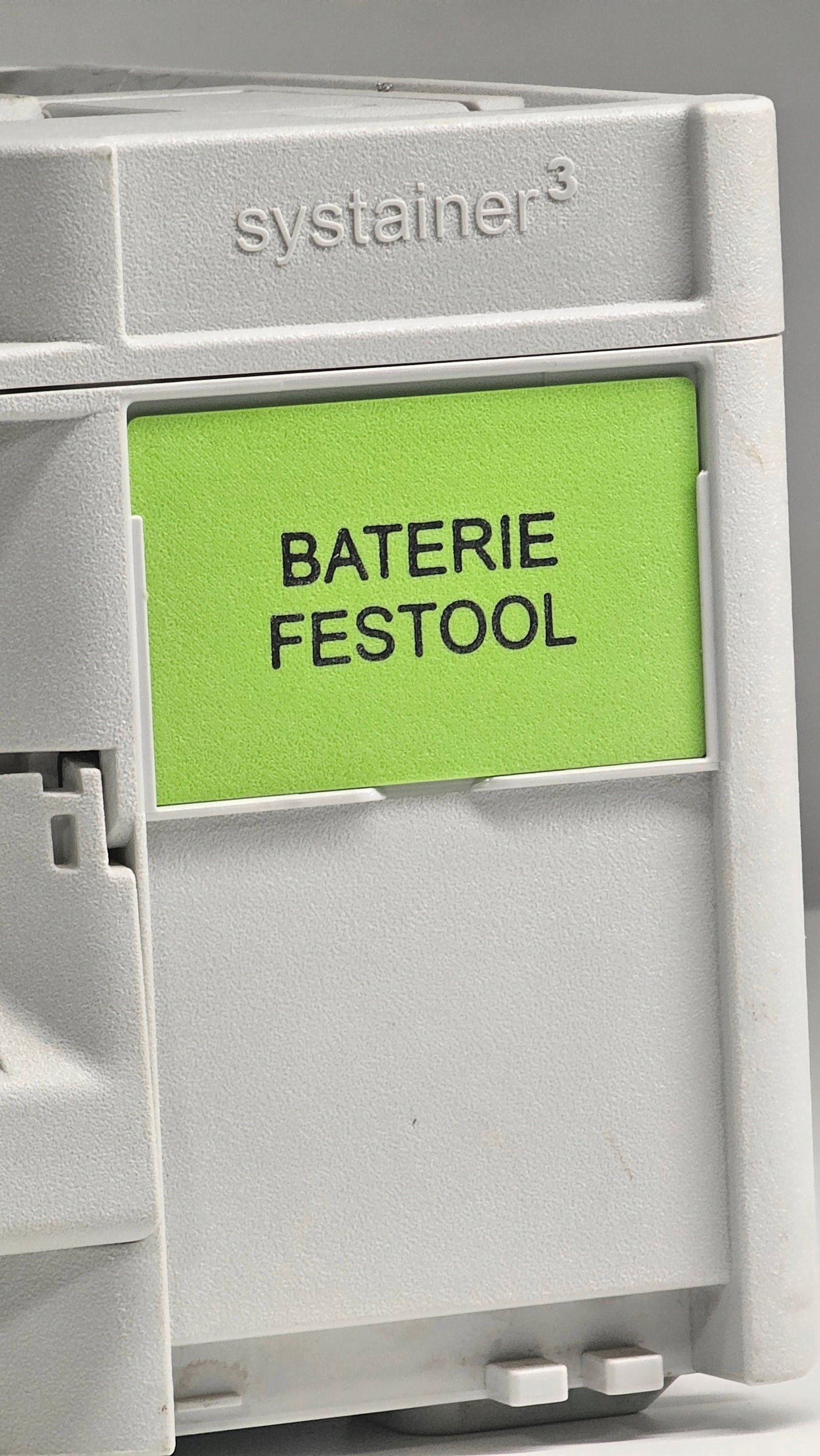 Festool box badge with any inscription label plate SYS Manufacturer code Plakietka do skrzynki Festool (z napisem)