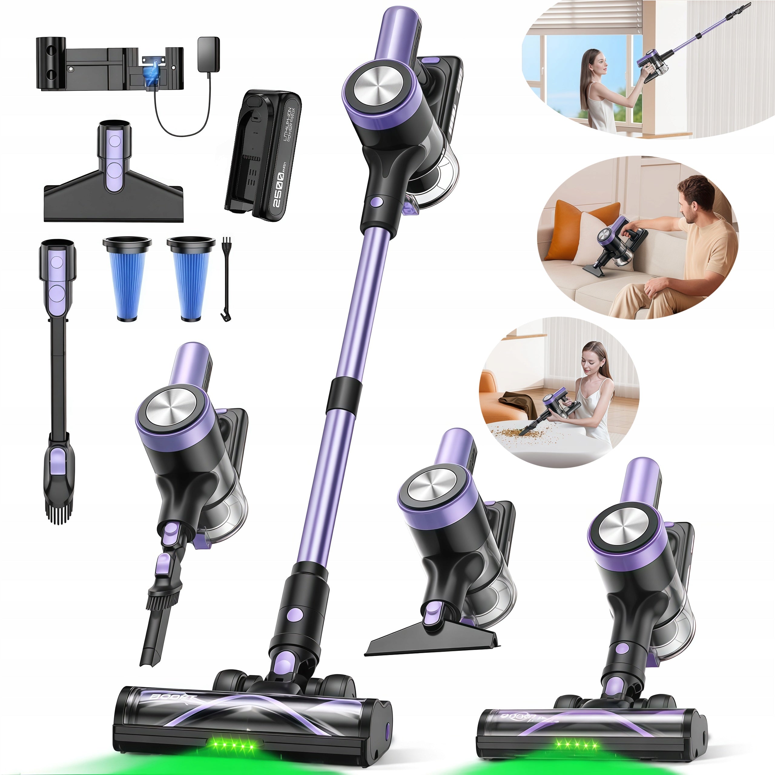 Feward H28 500w 46KPA Cordless Upright Handheld Vacuum Cleaner