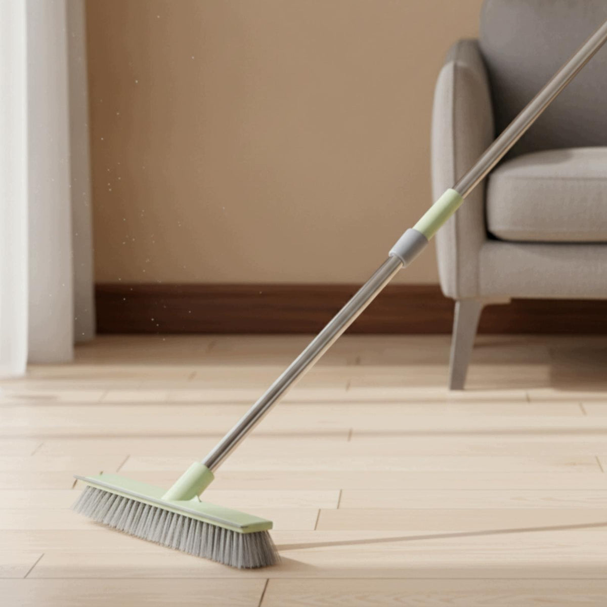 Fiber Floor Brush Heavy Duty Long Handle Scrub Brush Black Hard Straight Brand no brand