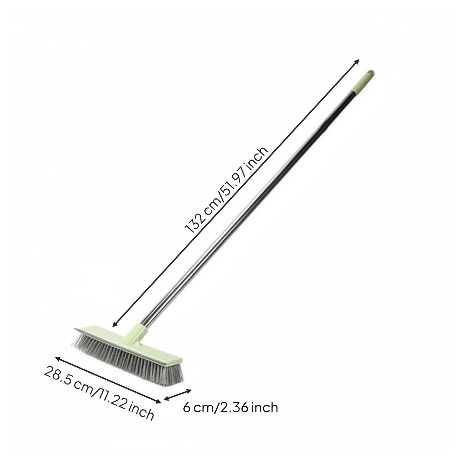 Fiber Floor Brush Heavy Duty Long Handle Scrub Brush Black Hard Straight Packaging status original