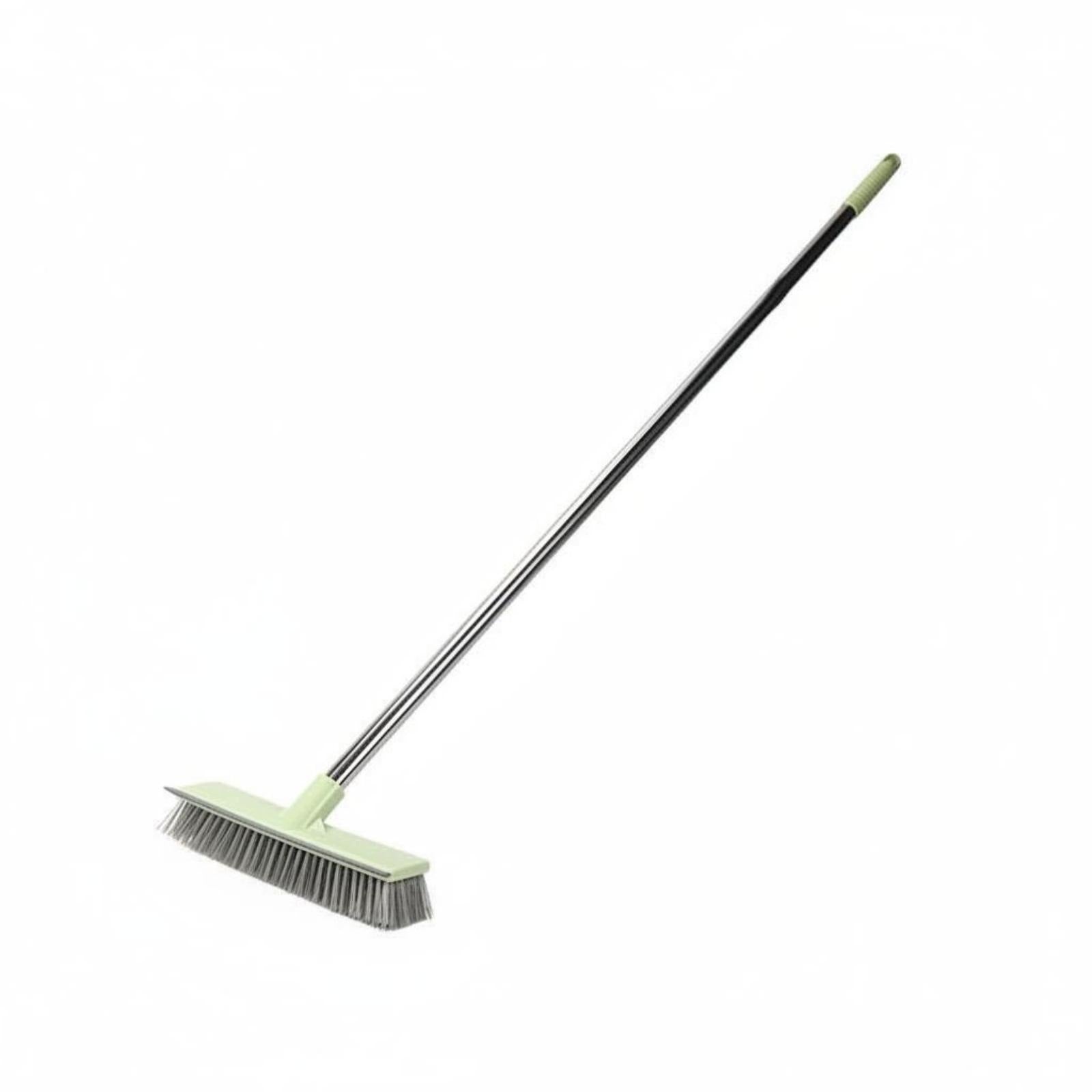 Fiber Floor Brush Heavy Duty Long Handle Scrub Brush Black Hard Straight