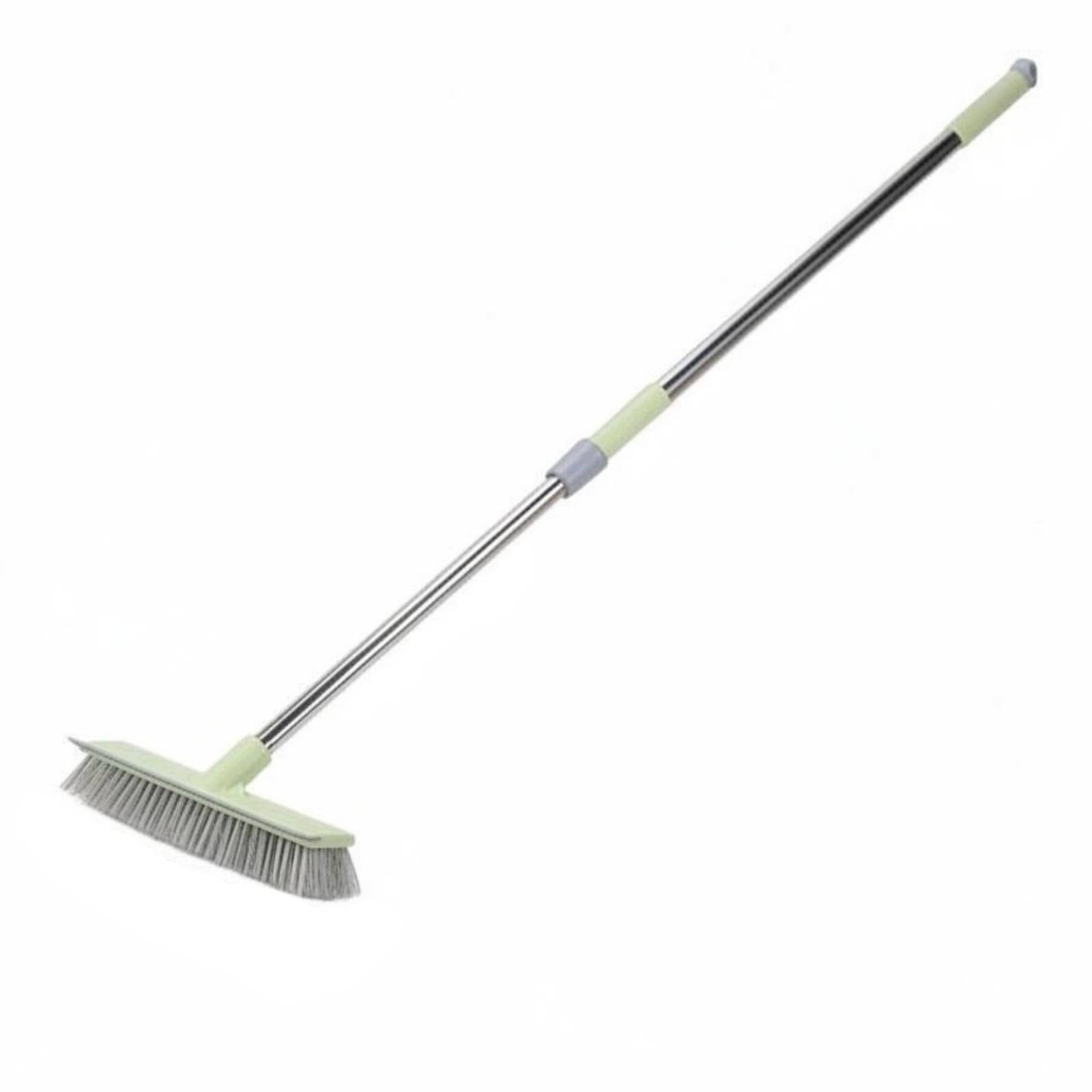Fiber Floor Brush Heavy Duty Long Handle Scrub Brush Black Hard Telescopic