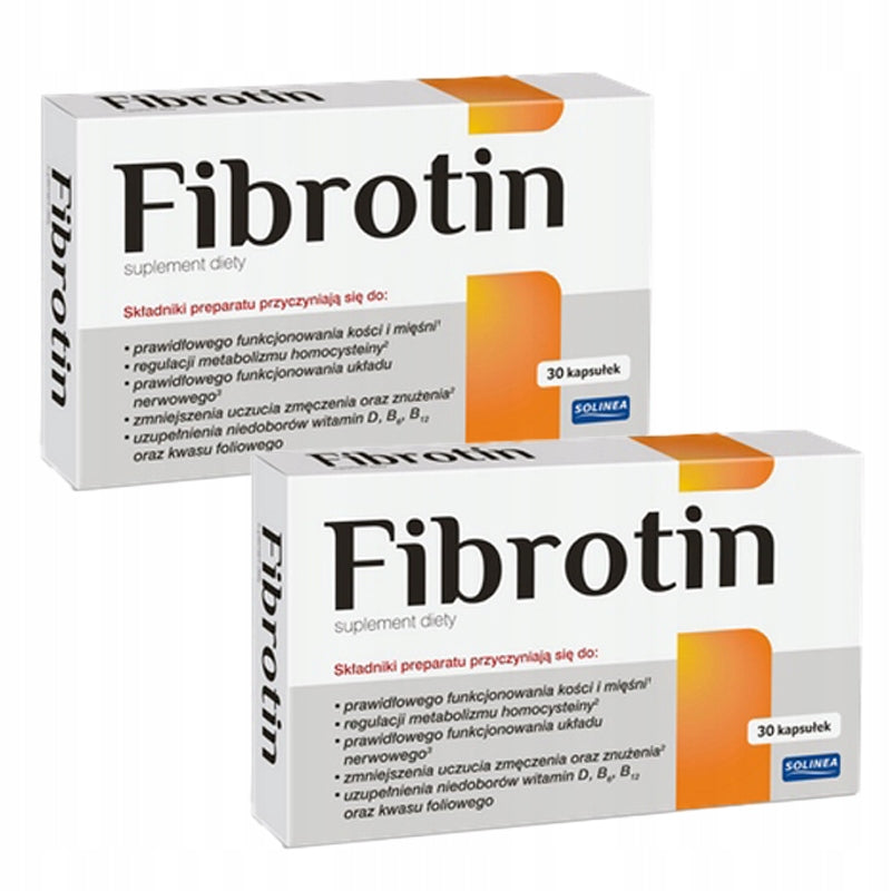 Fibrotin Vitamin D, B12, B6 Nervous System Support 30 Capsules