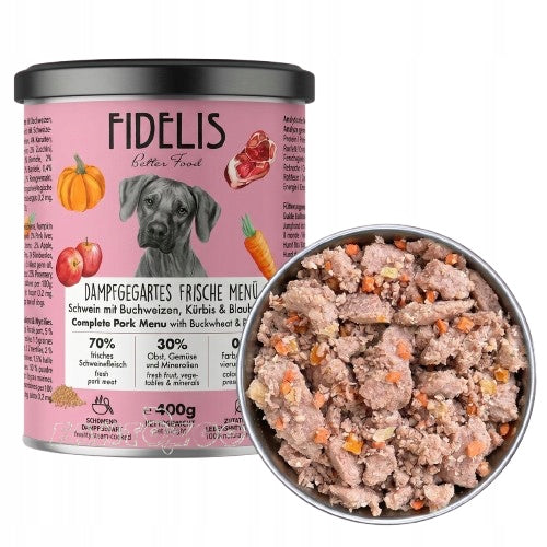 Fidelis Cooked Fresh Pork – Glass Jar 400g Manufacturer code FDLS46438