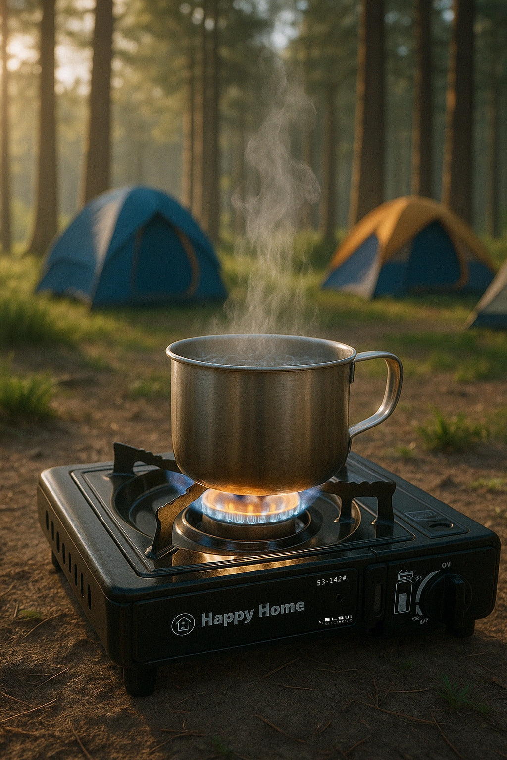 Field GAS COOKER + 6x CARTRIDGES camping outdoor Manufacturer code 53-142# + 6x kartusze Gazu